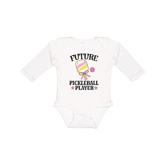 Inktastic Future Pickleball Player Girls Girls Long Sleeve Baby Bodysuit