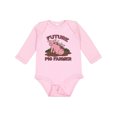 thumbnail image 1 of Inktastic Future Pig Farmer with Cute Pig Family Boys or Girls Long Sleeve Baby Bodysuit, 1 of 5