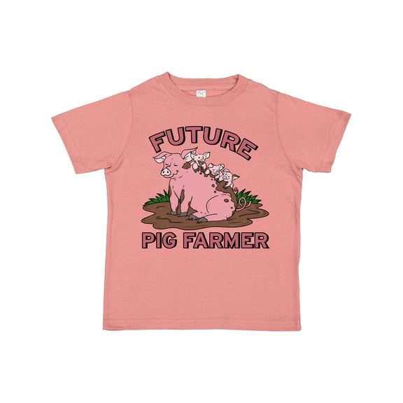 Inktastic Future Pig Farmer with Cute Pig Family Boys or Girls Toddler T-Shirt