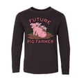 thumbnail image 1 of Inktastic Future Pig Farmer with Cute Pig Family Long Sleeve Youth T-Shirt, 1 of 5