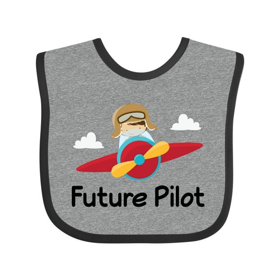 Inktastic Future Pilot Airplane Boys Baby Bib