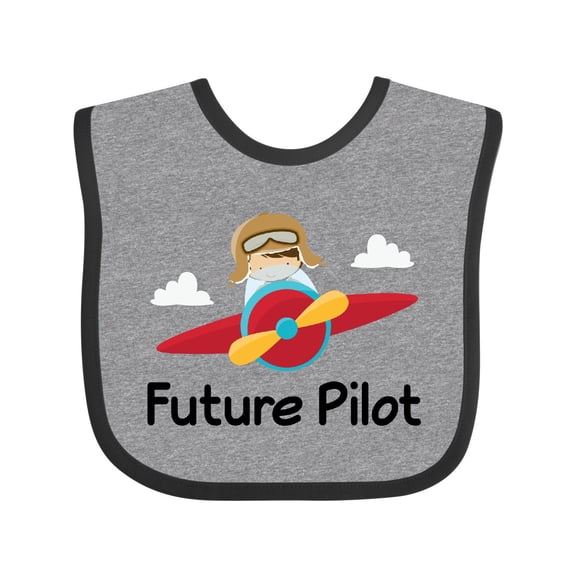 Inktastic Future Pilot Airplane Boys Baby Bib