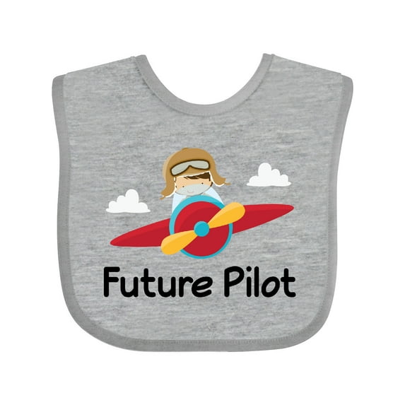 Inktastic Future Pilot Airplane Boys Baby Bib