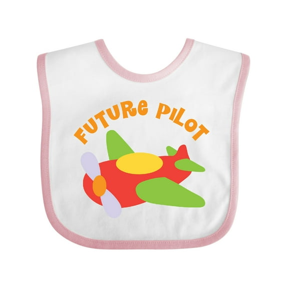 Inktastic Future Pilot Airplane Boys or Girls Baby Bib