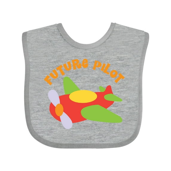 Inktastic Future Pilot Airplane Boys or Girls Baby Bib