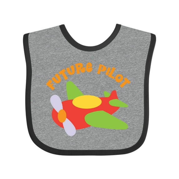 Inktastic Future Pilot Airplane Boys or Girls Baby Bib