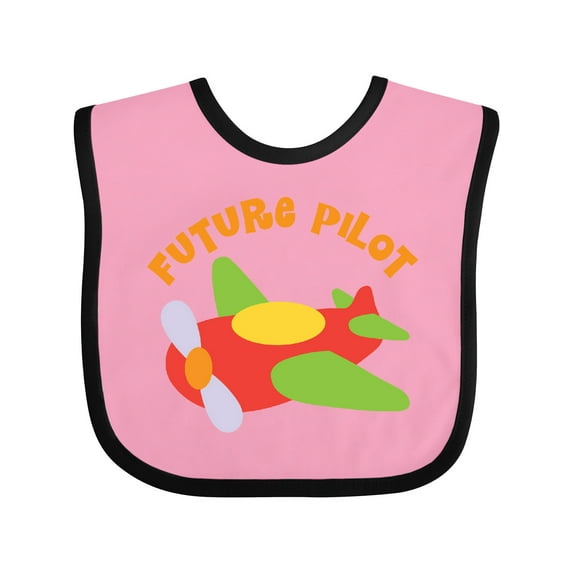 Inktastic Future Pilot Airplane Boys or Girls Baby Bib