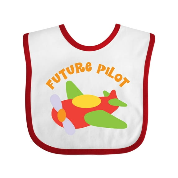 Inktastic Future Pilot Airplane Boys or Girls Baby Bib