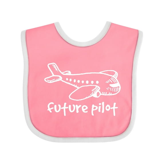 Inktastic Future Pilot Airplane Doodle Plane Boys or Girls Baby Bib