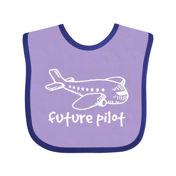 Inktastic Future Pilot Airplane Doodle Plane Boys or Girls Baby Bib
