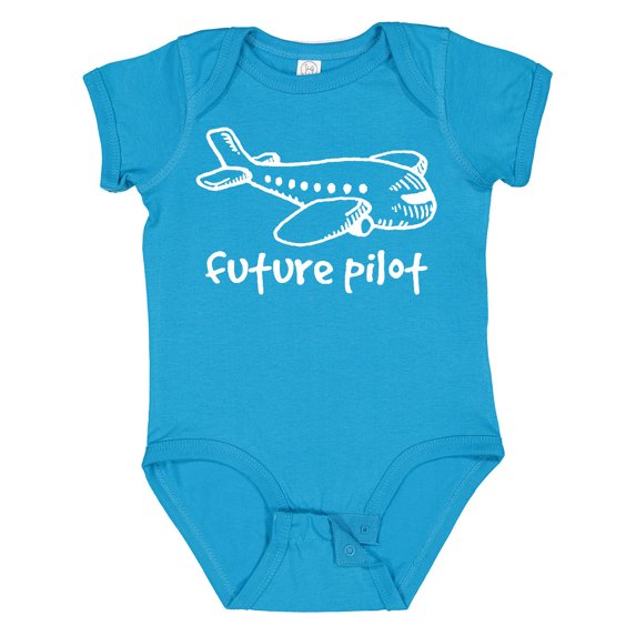 Inktastic Future Pilot Airplane Doodle Plane Boys or Girls Baby Bodysuit