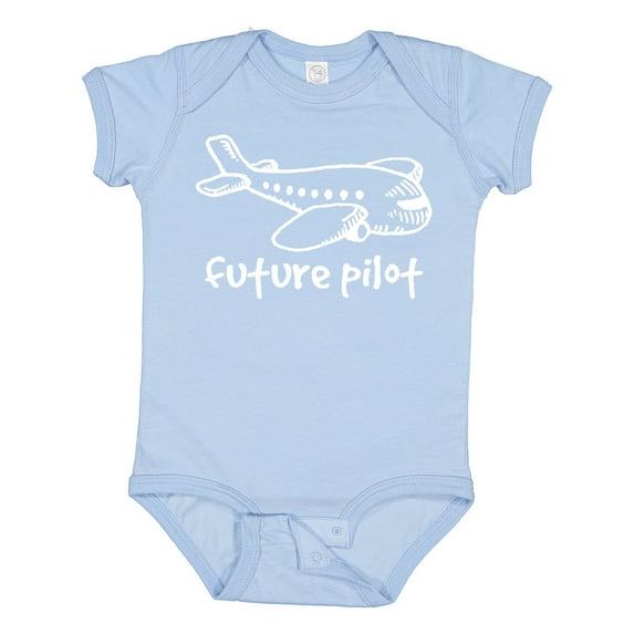 Inktastic Future Pilot Airplane Doodle Plane Boys or Girls Baby Bodysuit