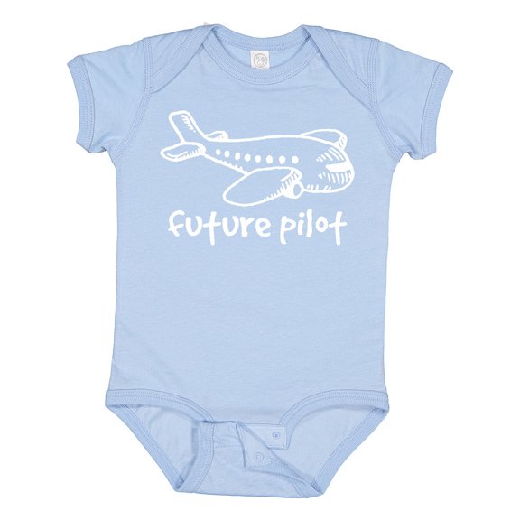 Inktastic Future Pilot Airplane Doodle Plane Boys or Girls Baby Bodysuit