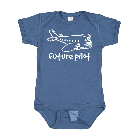 Inktastic Future Pilot Airplane Doodle Plane Boys or Girls Baby Bodysuit