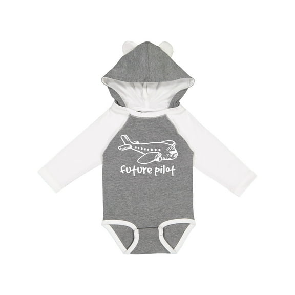 Inktastic Future Pilot Airplane Doodle Plane Boys or Girls Long Sleeve Baby Bodysuit
