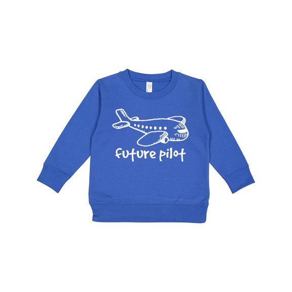 Inktastic Future Pilot Airplane Doodle Plane Toddler Sweatshirt