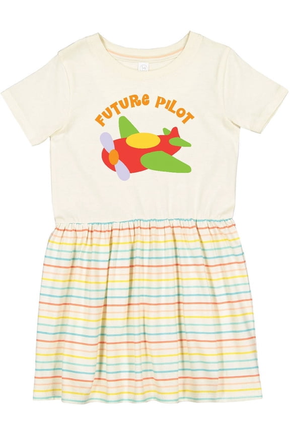 Future Pilot Airplane Girls Toddler Dress