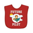 thumbnail image 1 of Inktastic Future Pilot Airplane for Boys Boys Baby Bib, 1 of 4
