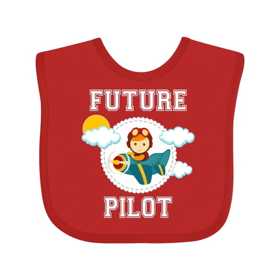 Inktastic Future Pilot Airplane for Boys Boys Baby Bib