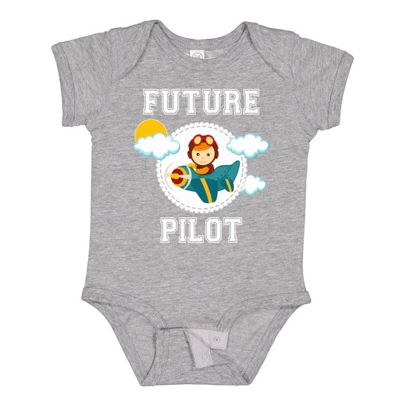 Inktastic Future Pilot Airplane for Boys Boys Baby Bodysuit