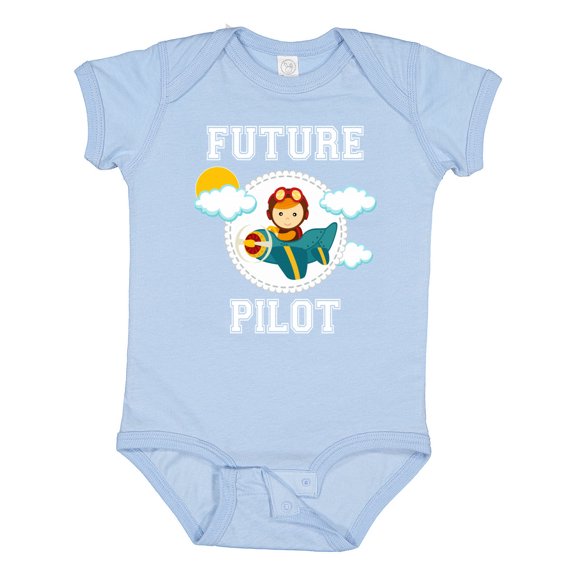 Inktastic Future Pilot Airplane for Boys Boys Baby Bodysuit