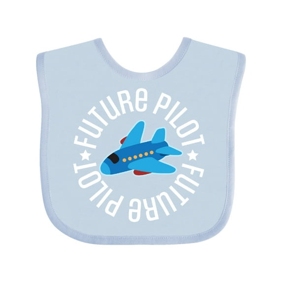Inktastic Future Pilot Boys Airplane Flying Boys Baby Bib