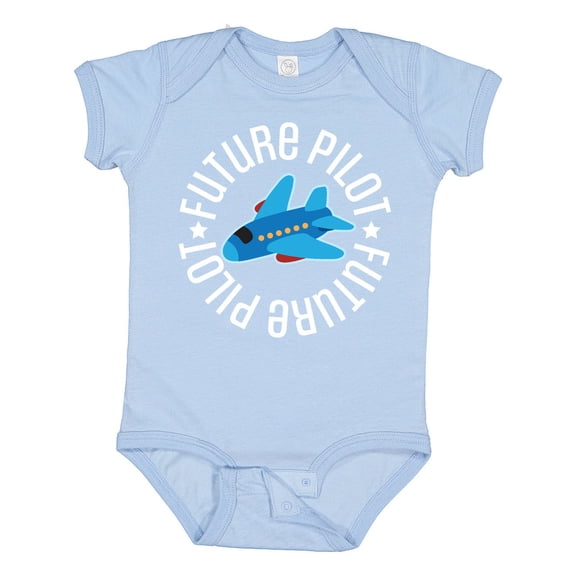 Inktastic Future Pilot Boys Airplane Flying Boys Baby Bodysuit