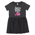 thumbnail image 1 of Inktastic Future Pilot Girls Airplane Career Girls Toddler Dress, 1 of 5