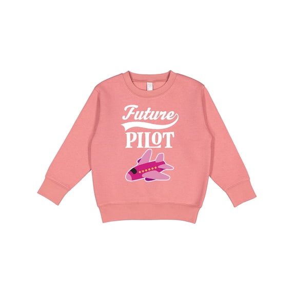 Inktastic Future Pilot Girls Airplane Career Toddler Sweatshirt
