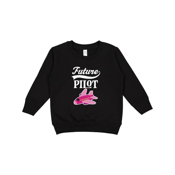 Inktastic Future Pilot Girls Airplane Career Toddler Sweatshirt