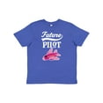 thumbnail image 1 of Inktastic Future Pilot Girls Airplane Career Youth T-Shirt, 1 of 5