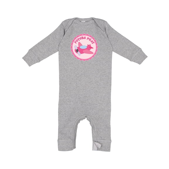 Inktastic Future Pilot Girls Occupation Baby Romper Coveralls