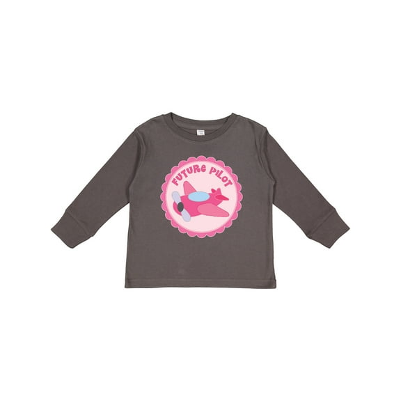 Inktastic Future Pilot Girls Occupation Girls Long Sleeve Toddler T-Shirt