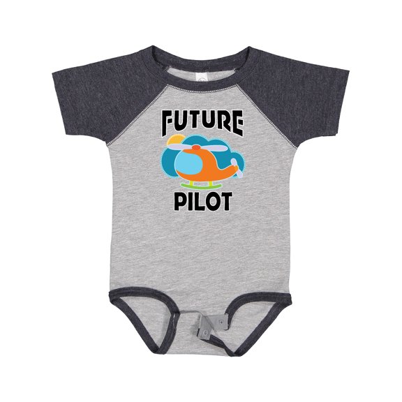 Inktastic Future Pilot Helicopter Boys or Girls Baby Bodysuit