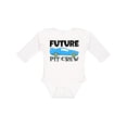thumbnail image 1 of Inktastic Future Pit Crew Blue Race Car Boys or Girls Long Sleeve Baby Bodysuit, 1 of 5