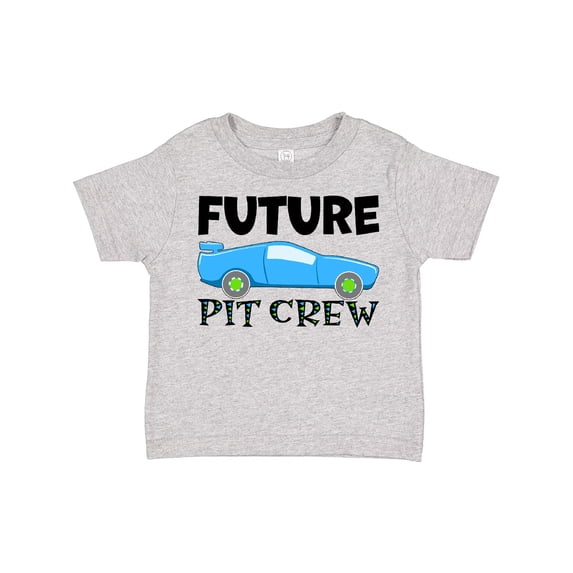 Inktastic Future Pit Crew Blue Race Car Boys or Girls Toddler T-Shirt