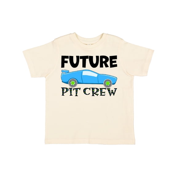 Inktastic Future Pit Crew Blue Race Car Boys or Girls Toddler T-Shirt