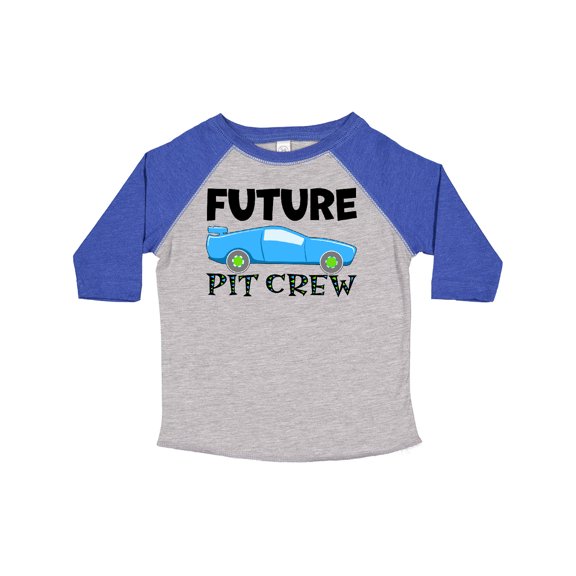 Inktastic Future Pit Crew Blue Race Car Boys or Girls Toddler T-Shirt