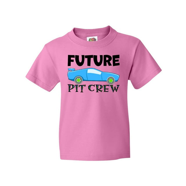 Inktastic Future Pit Crew Blue Race Car Youth T-Shirt