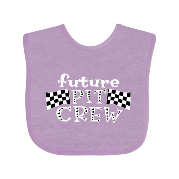 Inktastic Future Pit Crew Racing Flags Boys or Girls Baby Bib