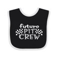 thumbnail image 1 of Inktastic Future Pit Crew Racing Flags Boys or Girls Baby Bib, 1 of 4