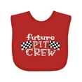 thumbnail image 1 of Inktastic Future Pit Crew Racing Flags Boys or Girls Baby Bib, 1 of 4