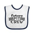 thumbnail image 1 of Inktastic Future Pit Crew Racing Flags Boys or Girls Baby Bib, 1 of 4