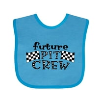 Inktastic Future Pit Crew Racing Flags Boys or Girls Baby Bib