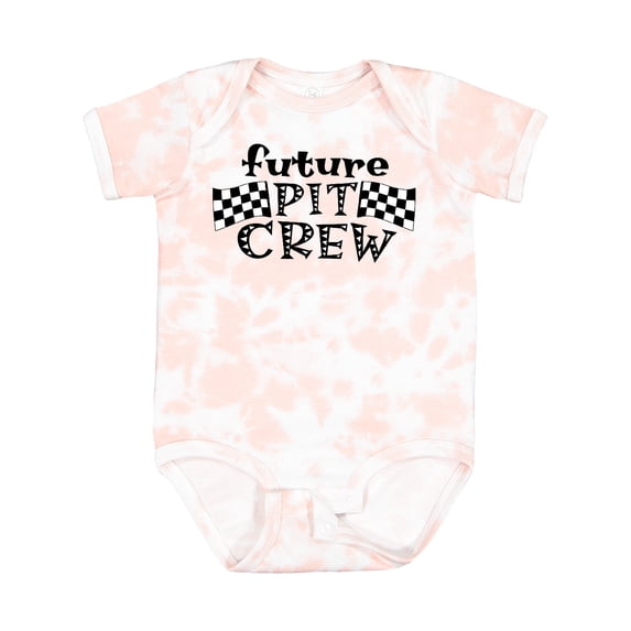 Inktastic Future Pit Crew Racing Flags Boys or Girls Baby Bodysuit