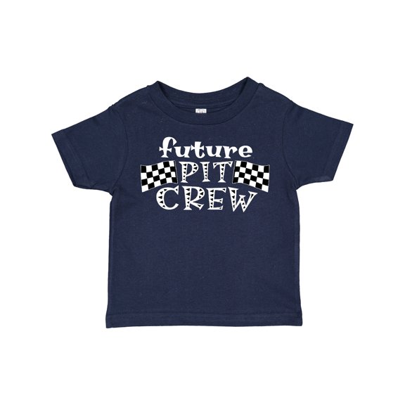 Inktastic Future Pit Crew Racing Flags Boys or Girls Toddler T-Shirt