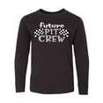 thumbnail image 1 of Inktastic Future Pit Crew Racing Flags Long Sleeve Youth T-Shirt, 1 of 5