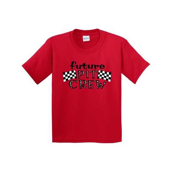 Inktastic Future Pit Crew Racing Flags Youth T-Shirt