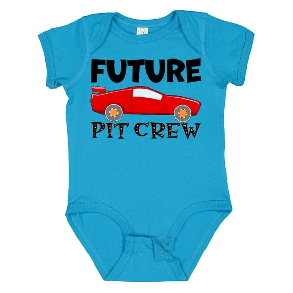 Inktastic Future Pit Crew Red Race Car Boys or Girls Baby Bodysuit