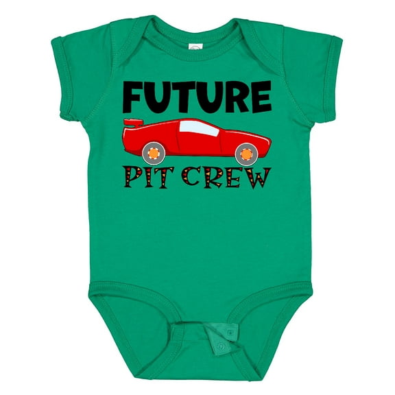 Inktastic Future Pit Crew Red Race Car Boys or Girls Baby Bodysuit